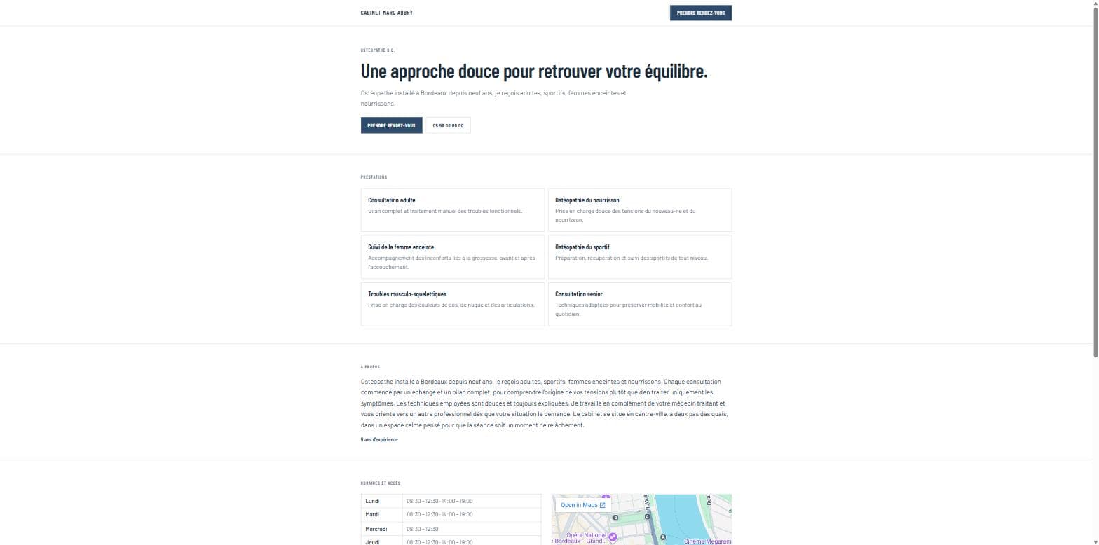 Capture du site de Cabinet Marc Aubry